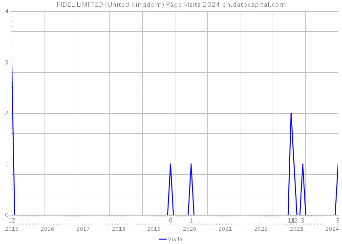 FIDEL LIMITED (United Kingdom) Page visits 2024 