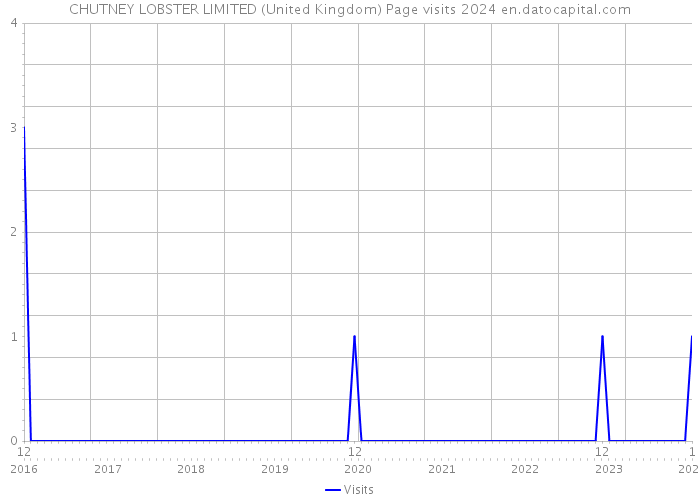 CHUTNEY LOBSTER LIMITED (United Kingdom) Page visits 2024 