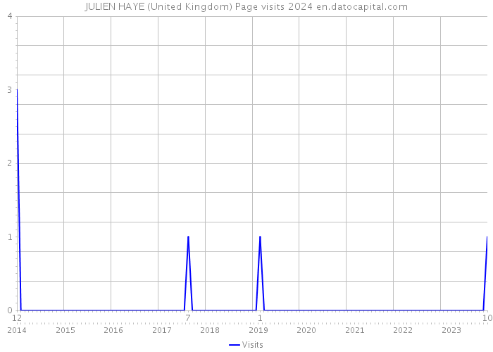 JULIEN HAYE (United Kingdom) Page visits 2024 