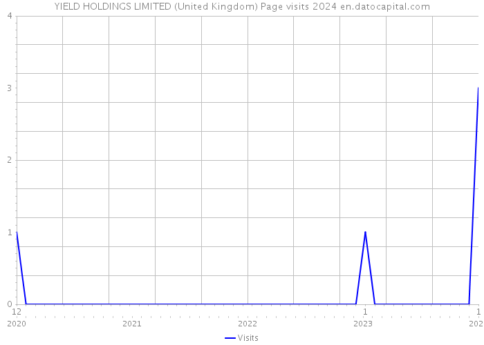 YIELD HOLDINGS LIMITED (United Kingdom) Page visits 2024 
