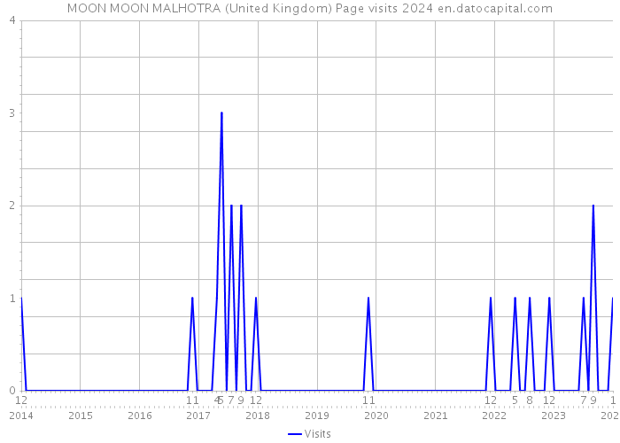 MOON MOON MALHOTRA (United Kingdom) Page visits 2024 