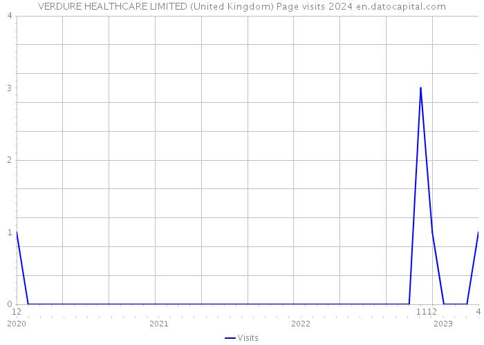 VERDURE HEALTHCARE LIMITED (United Kingdom) Page visits 2024 