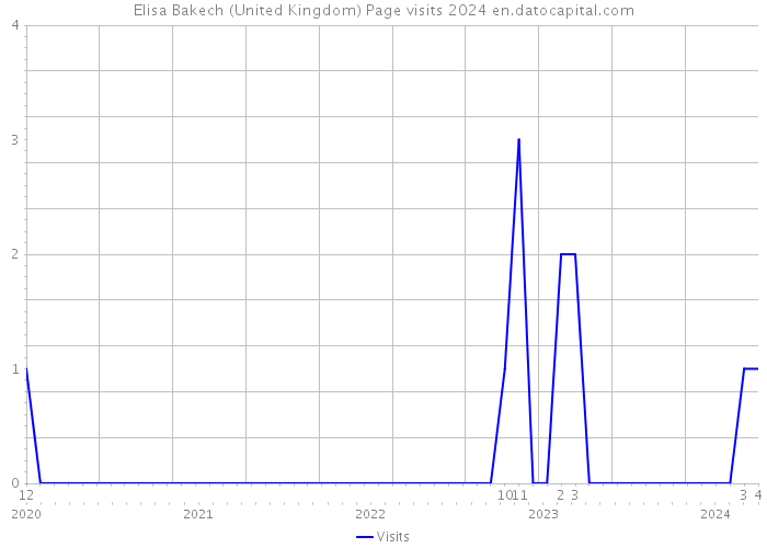 Elisa Bakech (United Kingdom) Page visits 2024 