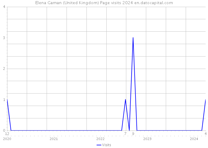 Elena Gaman (United Kingdom) Page visits 2024 