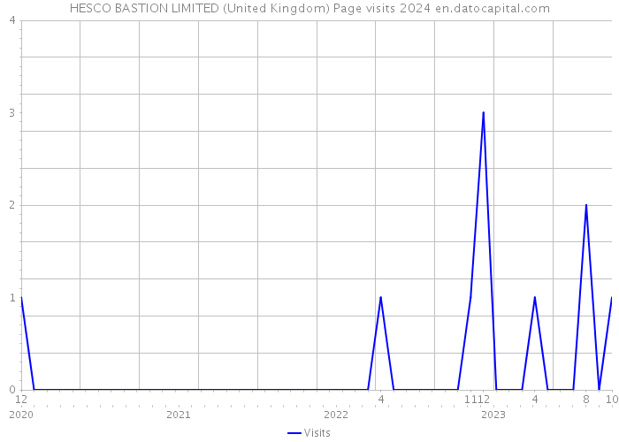HESCO BASTION LIMITED (United Kingdom) Page visits 2024 
