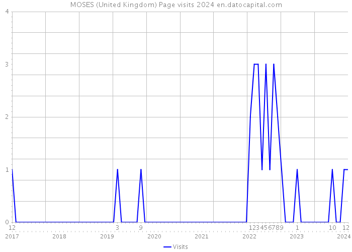MOSES (United Kingdom) Page visits 2024 