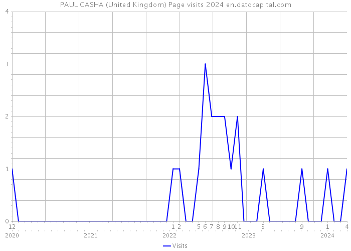 PAUL CASHA (United Kingdom) Page visits 2024 