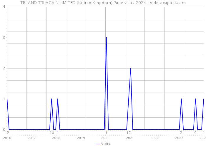 TRI AND TRI AGAIN LIMITED (United Kingdom) Page visits 2024 
