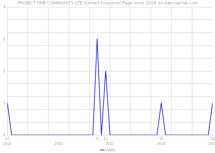 PROJECT ONE COMMUNITY LTD (United Kingdom) Page visits 2024 