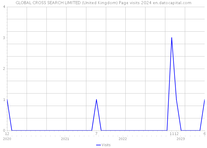 GLOBAL CROSS SEARCH LIMITED (United Kingdom) Page visits 2024 