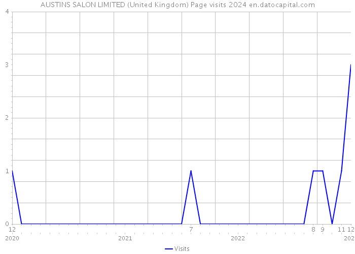 AUSTINS SALON LIMITED (United Kingdom) Page visits 2024 