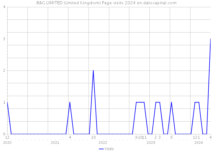 B&G LIMITED (United Kingdom) Page visits 2024 