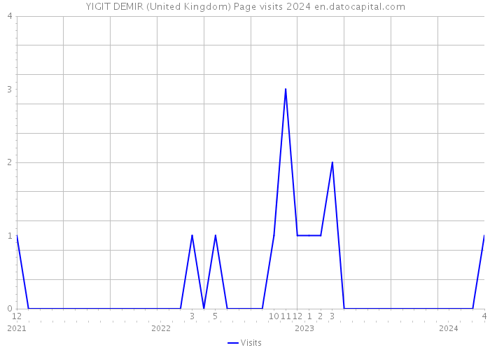 YIGIT DEMIR (United Kingdom) Page visits 2024 