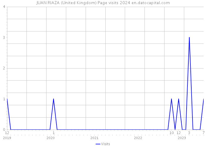 JUAN RIAZA (United Kingdom) Page visits 2024 