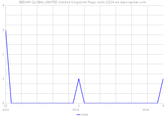BEDAM GLOBAL LIMITED (United Kingdom) Page visits 2024 