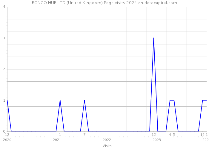 BONGO HUB LTD (United Kingdom) Page visits 2024 