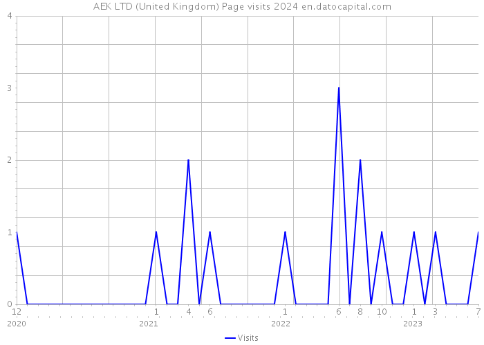 AEK LTD (United Kingdom) Page visits 2024 