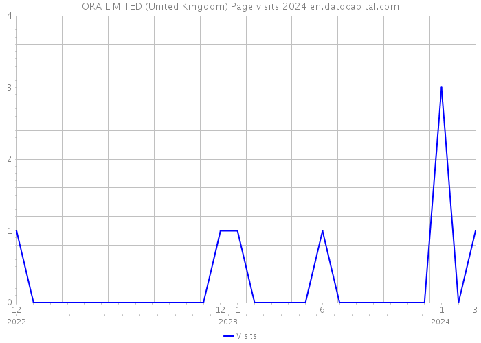 ORA LIMITED (United Kingdom) Page visits 2024 