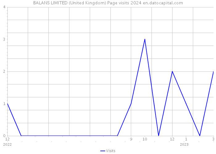 BALANS LIMITED (United Kingdom) Page visits 2024 