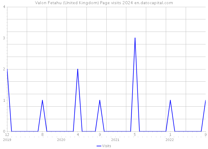 Valon Fetahu (United Kingdom) Page visits 2024 