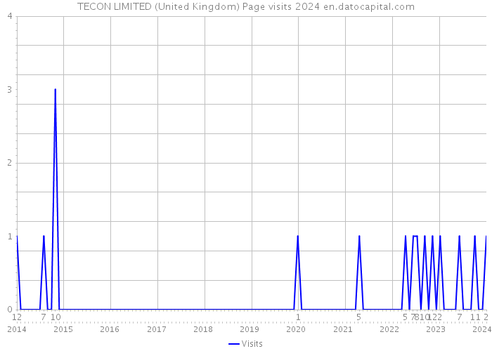 TECON LIMITED (United Kingdom) Page visits 2024 
