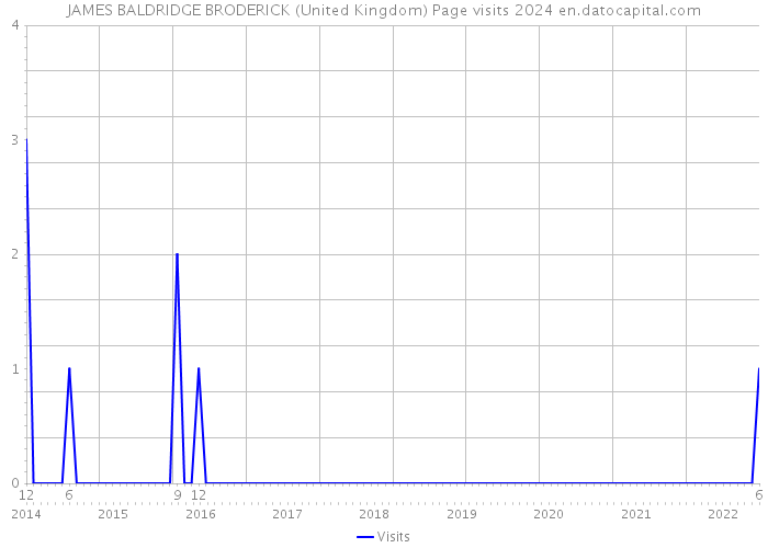 JAMES BALDRIDGE BRODERICK (United Kingdom) Page visits 2024 