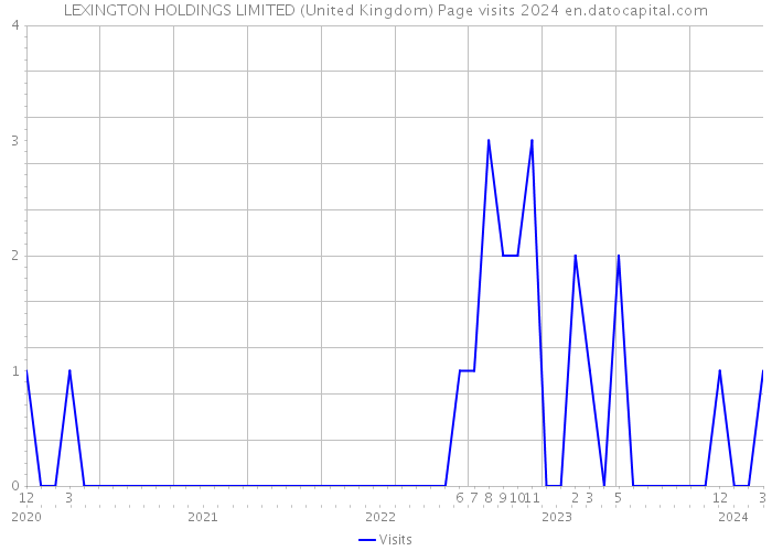 LEXINGTON HOLDINGS LIMITED (United Kingdom) Page visits 2024 