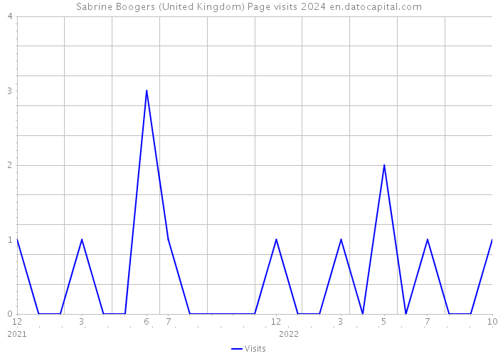 Sabrine Boogers (United Kingdom) Page visits 2024 