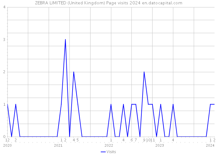 ZEBRA LIMITED (United Kingdom) Page visits 2024 