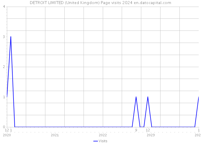 DETROIT LIMITED (United Kingdom) Page visits 2024 
