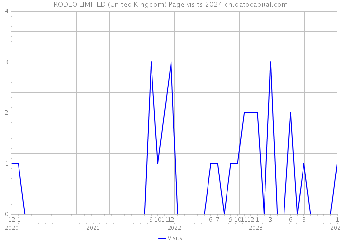 RODEO LIMITED (United Kingdom) Page visits 2024 