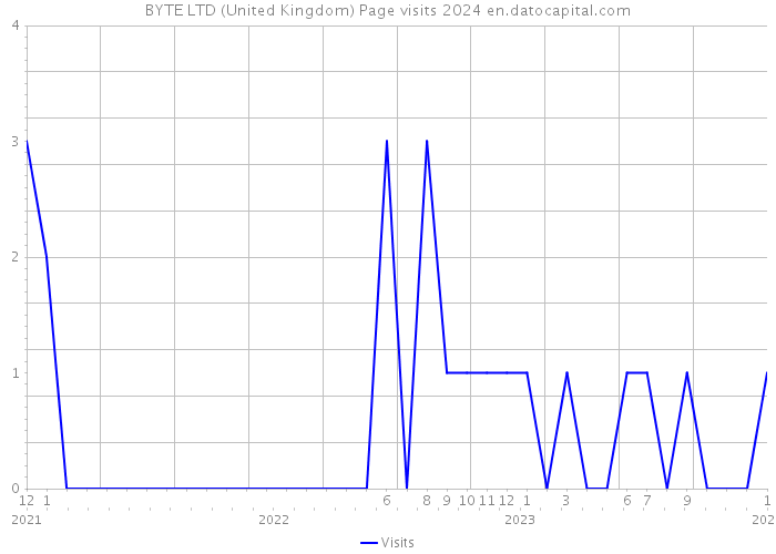 BYTE LTD (United Kingdom) Page visits 2024 