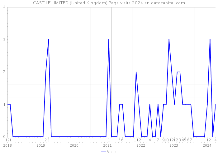 CASTILE LIMITED (United Kingdom) Page visits 2024 