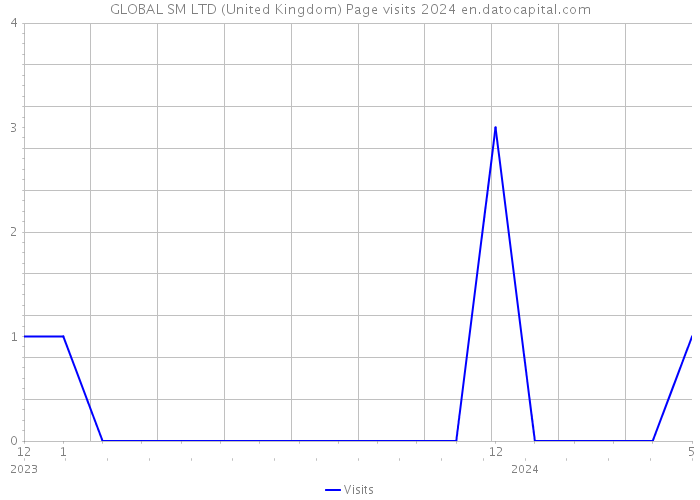 GLOBAL SM LTD (United Kingdom) Page visits 2024 