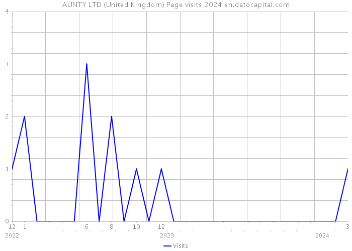 AUNTY LTD (United Kingdom) Page visits 2024 