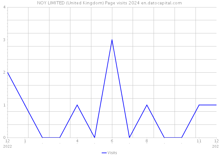 NOY LIMITED (United Kingdom) Page visits 2024 