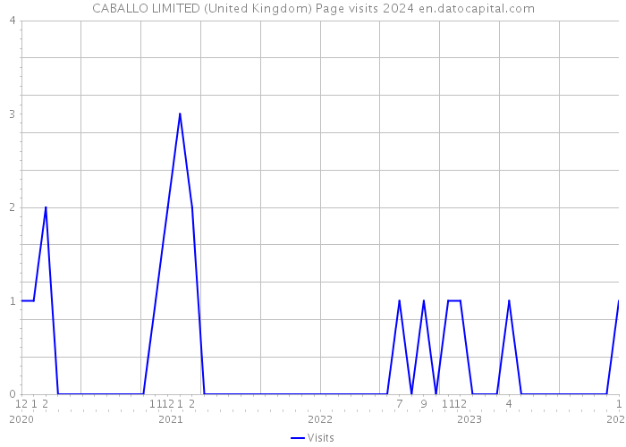 CABALLO LIMITED (United Kingdom) Page visits 2024 