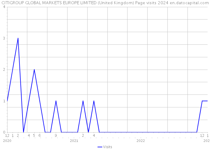 CITIGROUP GLOBAL MARKETS EUROPE LIMITED (United Kingdom) Page visits 2024 