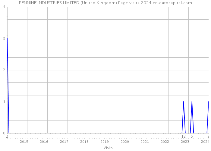 PENNINE INDUSTRIES LIMITED (United Kingdom) Page visits 2024 