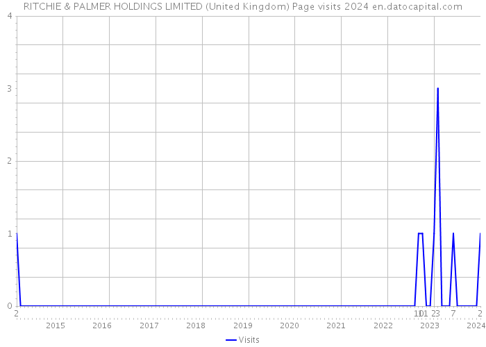 RITCHIE & PALMER HOLDINGS LIMITED (United Kingdom) Page visits 2024 