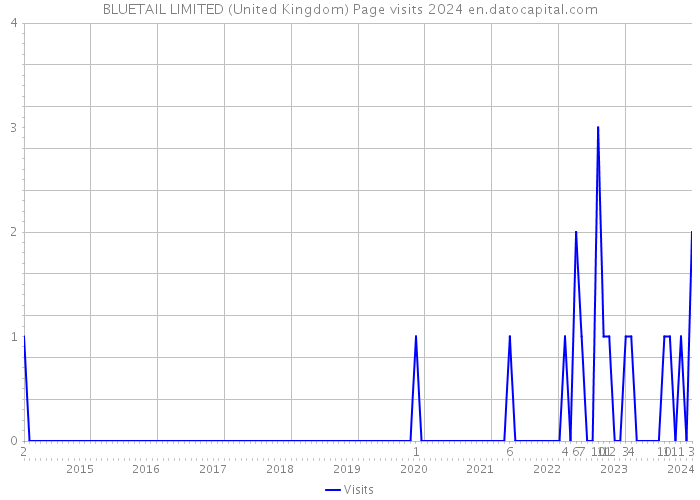 BLUETAIL LIMITED (United Kingdom) Page visits 2024 