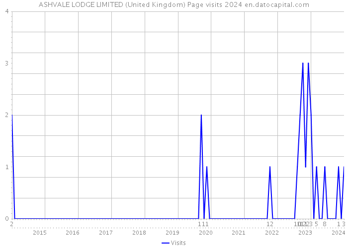 ASHVALE LODGE LIMITED (United Kingdom) Page visits 2024 