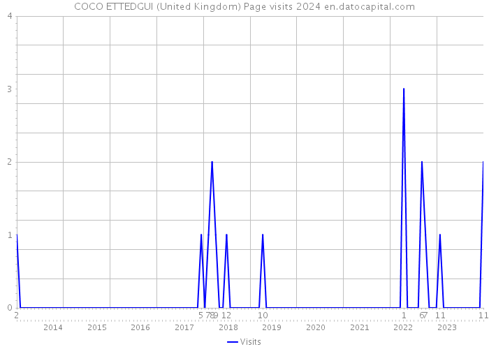 COCO ETTEDGUI (United Kingdom) Page visits 2024 