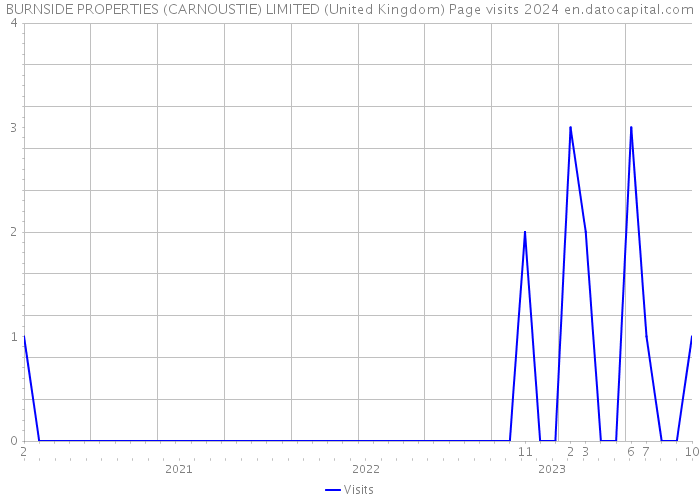 BURNSIDE PROPERTIES (CARNOUSTIE) LIMITED (United Kingdom) Page visits 2024 