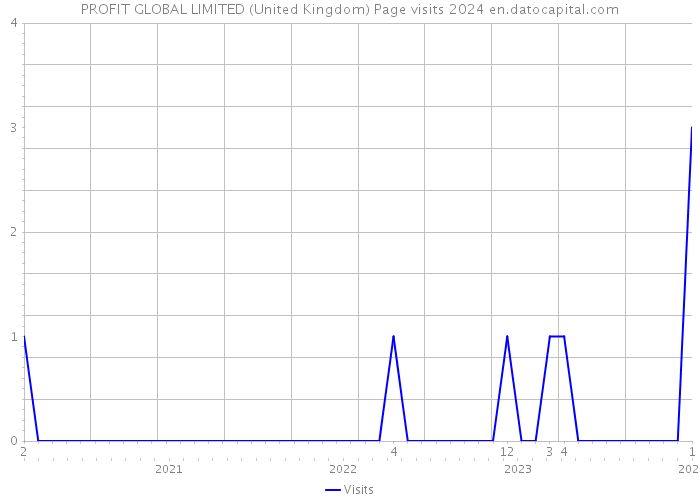 PROFIT GLOBAL LIMITED (United Kingdom) Page visits 2024 