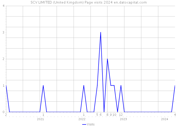 SCV LIMITED (United Kingdom) Page visits 2024 