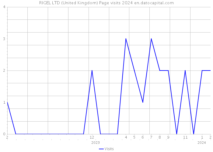 RIGEL LTD (United Kingdom) Page visits 2024 
