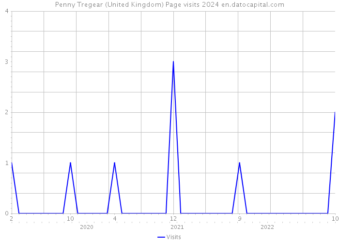 Penny Tregear (United Kingdom) Page visits 2024 