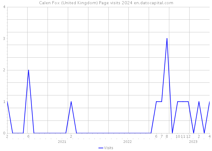 Calen Fox (United Kingdom) Page visits 2024 