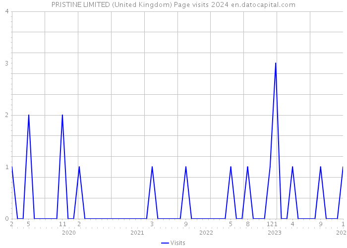 PRISTINE LIMITED (United Kingdom) Page visits 2024 